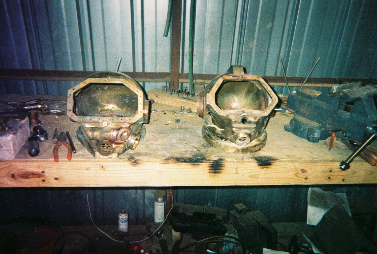 prototype & Custom Hat, Gladiator cast silicon bronze commercial diving helmet