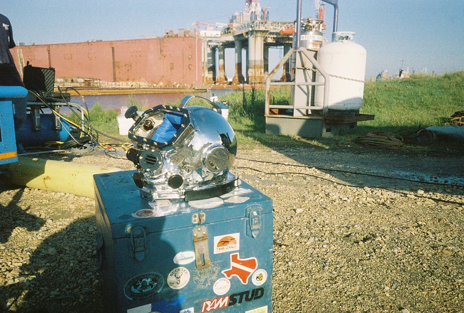 #1 prototype, Gladiator cast silicon bronze commercial diving helmet