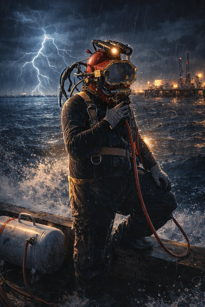Gen-7a Gladiator, Gladiator cast silicon bronze commercial diving helmet