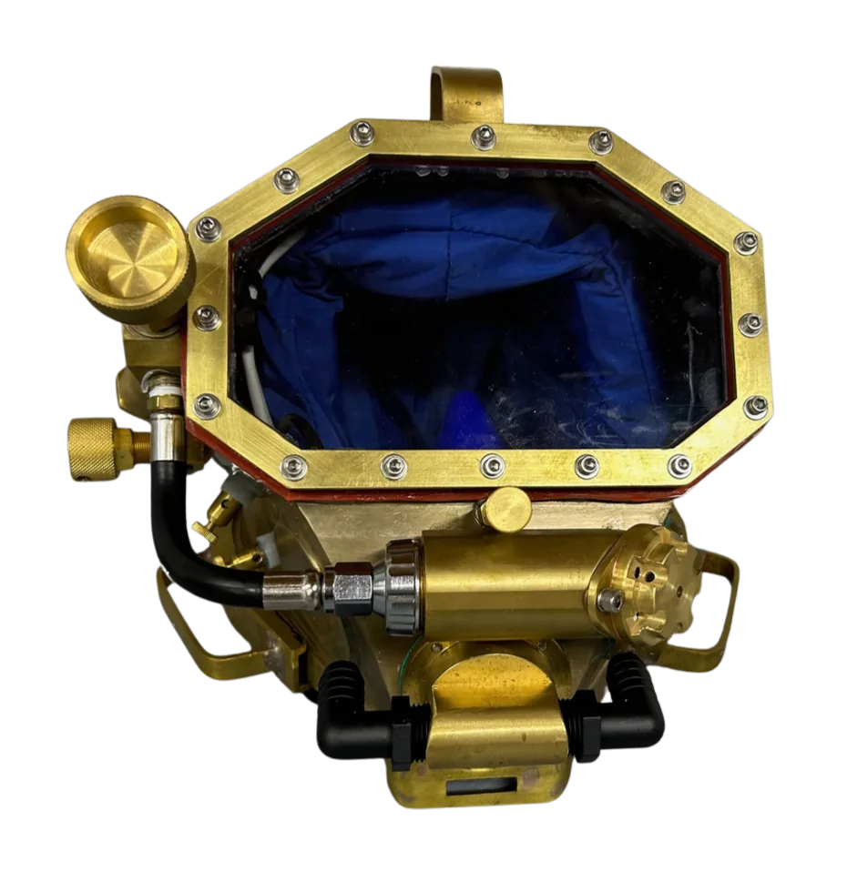 Gen-6a Gladiator, cast silicon bronze commercial diving helmet by Heavy Metal Divers