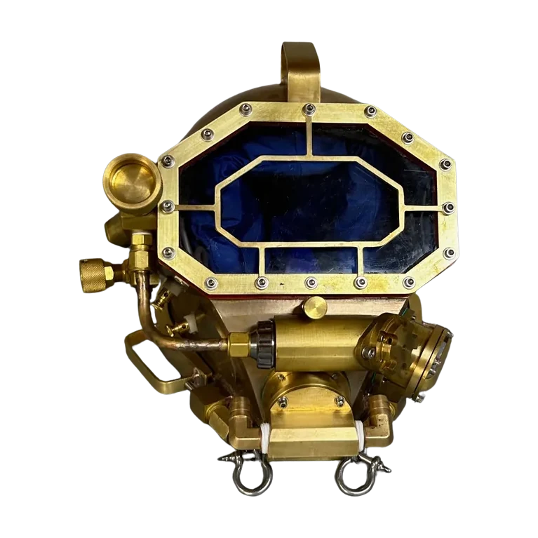 Gen-6n Gladiator, cast silicon bronze commercial diving helmet by Heavy Metal Divers