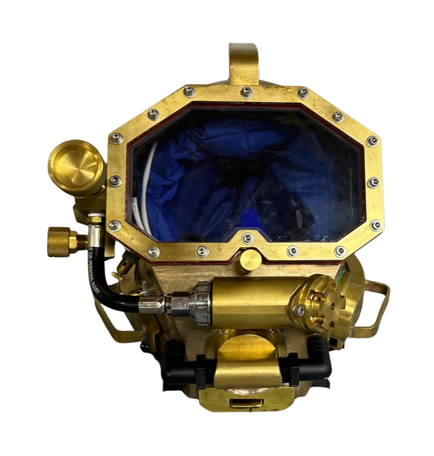 Gen-7a Gladiator, cast silicon bronze commercial diving helmet by Heavy Metal Divers