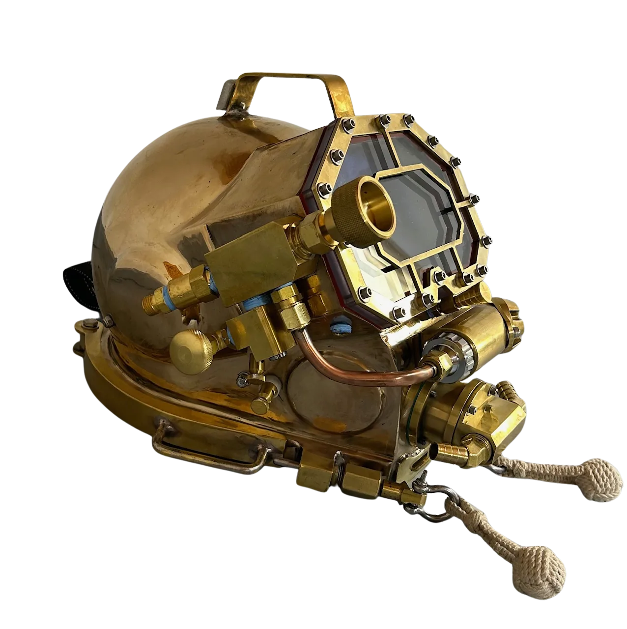 Gen-7n Gladiator, cast silicon bronze commercial diving helmet by Heavy Metal Divers
